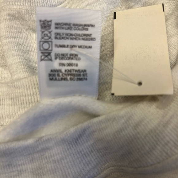 NWT Vintage 90's Light Heathered Grey Sweatshirt Cotton Deluxe Large - Picture 5 of 8